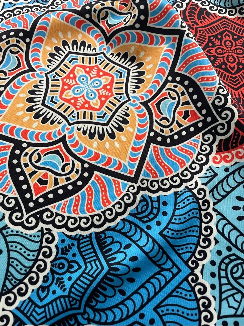 Maxi Skirt with Multicolor Mandala Print - Nuggles